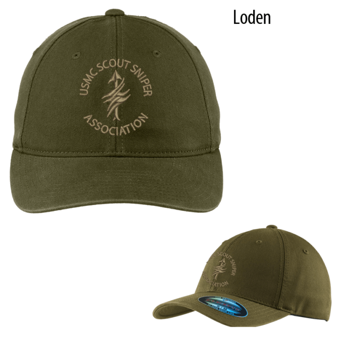 SSA Flexfit Garment Washed Cap - USMC Scout Sniper Association